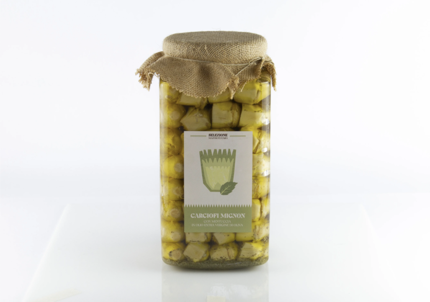 CARCIOFI MIGNON CON MENTUCCIA IN OLIO EVO 2750g